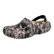 CROCS Classic Lined Bleach Dye Clog Faux Fur Women’s 6 Men’s 4 Slip On Fur New
