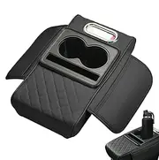 Car Middle Console Cover - Waterproof Center Console Protective Cover with Cup and Phone Holder | Multifunctional Protective Cover Cushion, Car Interior Accessories for Arm Rest Box