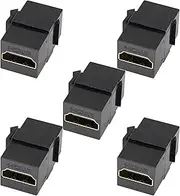 tunghey HDMI Keystone Jack, 4K HDMI Female to Female Adapter HDMI Coupler Snap-in for Keystone Wall Plate (5Pack)