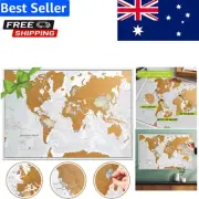 Detailed Scratch The World Map - Extra Large 84 x 59 cm for Travel Enthusiasts