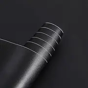 Arthome Black Matte Paper,43.5x610cm Self Adhesive Paper Waterproof Gloss PVC Vinyl, Oil Proof,Black Wallpaper, Vinyl Paper for Furniture Cover Surface,Countertop,Kitchen,Shelf Liner