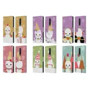HEAD CASE DESIGNS SNOWMEN LEATHER BOOK WALLET CASE COVER FOR BLACKBERRY ONEPLUS