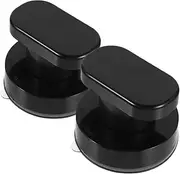 SHERCHPRY 2pcs Powerful Suction Cup: Glass Mirror Door Handle Bathroom Suction Wall Armrest Bathtub Shower Handle Kitchen Refrigerator Drawer Cabinet Knob Black