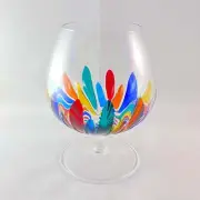 Venetian Glass Incanto Cognac/Wine Glass - Handmade in Italy, Murano Glass