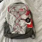 The north face backpack borealis Rare White Pink Gray Laptop School New