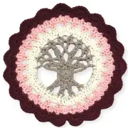 Coaster Tree of life Table runner Altar cloth Alter Home decor Crochet Knitted