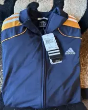 Adidas Basketball Climalite Thorne Lt Jacket Navy/Orange Size Men's L. NWT