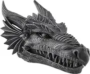 Design Toscano CL5678 Stryker The Smoking Dragon Sculptural Incense Box in Dark Grey Stone [Kitchen]