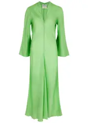 Forte_forte Silk-satin Midi Dress - Mint - 1 (UK 8 / S) 1 (UK 8 / S)