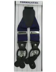 [Formalaties] Paisley Tapestry Premium Convertible Suspenders Braces Y Back in Purple