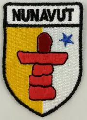 Nunavut Shield Crest Patch Embroidered Iron On Sew On