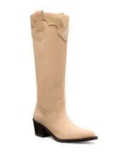 Stuart Weitzman Women's Felix Almond Toe Block Heel Boots