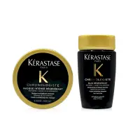 在飛比找PChome24h購物優惠-Kerastase 巴黎卡詩 黑鑽極萃逆時旅行組 (髮膜75