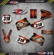 skull custom Graphics, full kit for KTM 50 1997 - 2001 stickers / decals