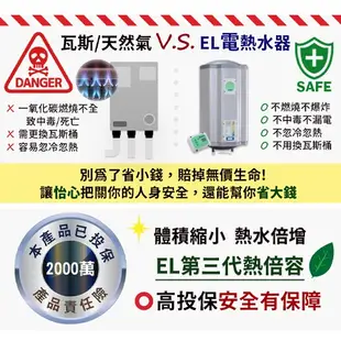 【怡心牌】總公司貨 EL-6560TH 一級能效電熱水器，省電不是蓋的 PTT DCARD嚴選推薦儲熱式電熱水器