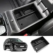 ZCLINKO 2022-2024 Hynudai Tucson Center Console Organizer, Black (Portable, Increases Available Space, Easy Installation Material)