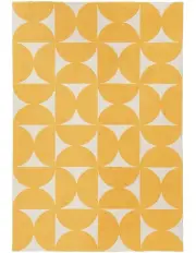 [LOOPSIE] Zaki Geometric Washable Rug in Yellow