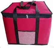 Food Delivery Bag Extra Large and High Thickening Cooler Bag Ice Pack Insulated Lunch Pizza Bag Fresh Food Delivery Container (Color : Red) (Color : Red)