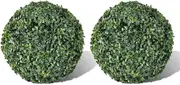 Boxwood Ball Artificial Leaf Topiary Ball 27 cm 2 pcs,Artificial Flora 0.9KG-40871