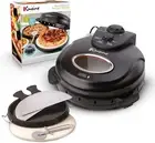 Rotating Pizza Maker with 12 Inch Non-Stick Ceramic Stone & Baking Pan, Indoor C