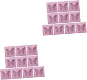 [SOESFOUFU] 20 Sets Eyelash Extension Box False Lash Holder Case Storage Box with Butterfly Pattern Makeup Display Tray