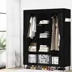 Artiss Clothes Wardrobe Closet Storage Large Portable with Shelf Black New