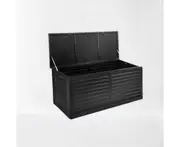 Black 490L Outdoor Storage Box Bench