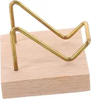 VANZACK Crystal Mineral Display Stand with Wooden Base for Rock and Crystal Collectibles and Lightweight Easel Holder for Home Party and Exhibition Decor