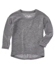 Chaser Cozy Knit Rolled Boxy High-Low Pullover