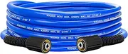 Pressure Power Washer Hose 25 FT x 1/4", Super Flexible Kink Resistant Car Washer Replacement with M22 Fittings for Ryobi Troy Bilt Flexzilla Greenworks Craftsman & More, 4200PSI