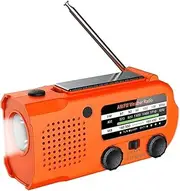 Emergency Radio Hand Crank Solar Portable W/AM FM, Weather Alert, Shortwave, & Flashlight.