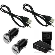 Wall Charger+2x Car+2XUSB Cable ADAPTER Cord For RCA RCT6378W2 Android Tablet PC
