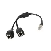 RJ45 1 to 2 Socket Port Adapter Equipment for Computer Router