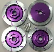 RC 1:10 4 x 12mm Hex Disc Aluminium Drift Tamiya HPI HSP Flying Fish TT-01 TT-02