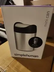 Simplehuman 1.5 Liter / 0.4 Gallon Mini Countertop Trash Can-Brushed Stainless