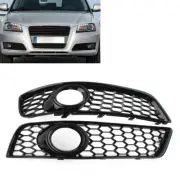 Front Bumper Honeycomb Mesh Fog Light Grille Cover With Fog Light Hole For Audi
