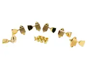 KLUSON WAFFLEBACK 3+3 Gold Keystone button tuners fits Gibson SG custom 63-75