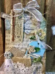 Junk Journaling Tag, Crochet, Embellishments