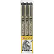 Sakura Pigma Micron Assorted Black 3 Pack
