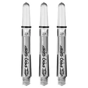 9pc Target Pro Grip Spin Shaft Multipack Replacement Dart Accessory Medium Clear