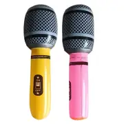 Inflatable Singing Activity Microphone Assorted Colors Blow Up Microphone Props