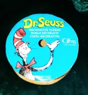 BERWICK OFFRAY The Cat In The Hat 7/8" x 9' Spool Ribbon Dr Seuss Scrap Craft