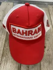 Bahrain International Circuit SnapBack Trucker Hat Red And White