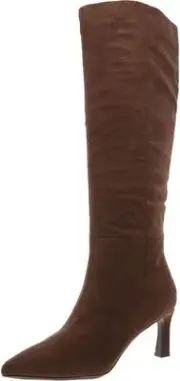Anne Klein Womens Rene Pointed Toe Tall Knee-High Boots 8.5, Chocolate