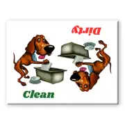 REDBONE COONHOUND Clean Dirty DISHWASHER MAGNET