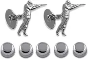 [Select Gifts] Sterling silver shooting Cufflinks Shirt Dress Studs Gift Set