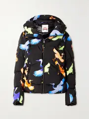 [JETSET] JETSET - Julia Hooded Quilted Printed Ski Jacket - Black - 1 1 Black