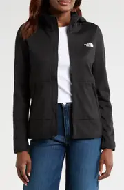 The North Face Canyonlands Full Zip Hooded Fleece Jacket in Tnf Black-Npf at Nordstrom, Size Small