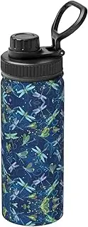 Dragonfly Camping Hiking Hydration Flask,Stainless Steel Outdoor Water Bottle,Double Walled Insulated