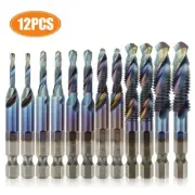 High Efficiency HSS Hex Shank Drill Bits Set with Titanium Plating 12PCS For M3